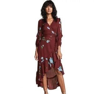 Joie Ruffle Hem Wrap Dress